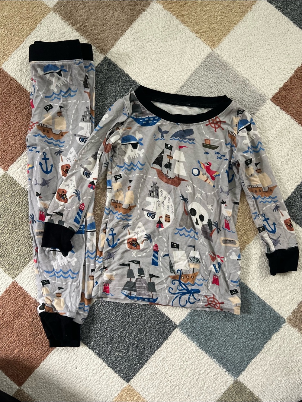 Little Sleepies Pirate Map PJs 12-18m